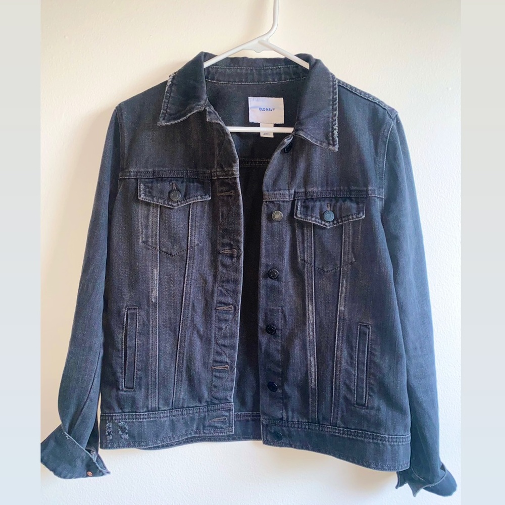 Old Navy Black Denim Jacket Size M (S)